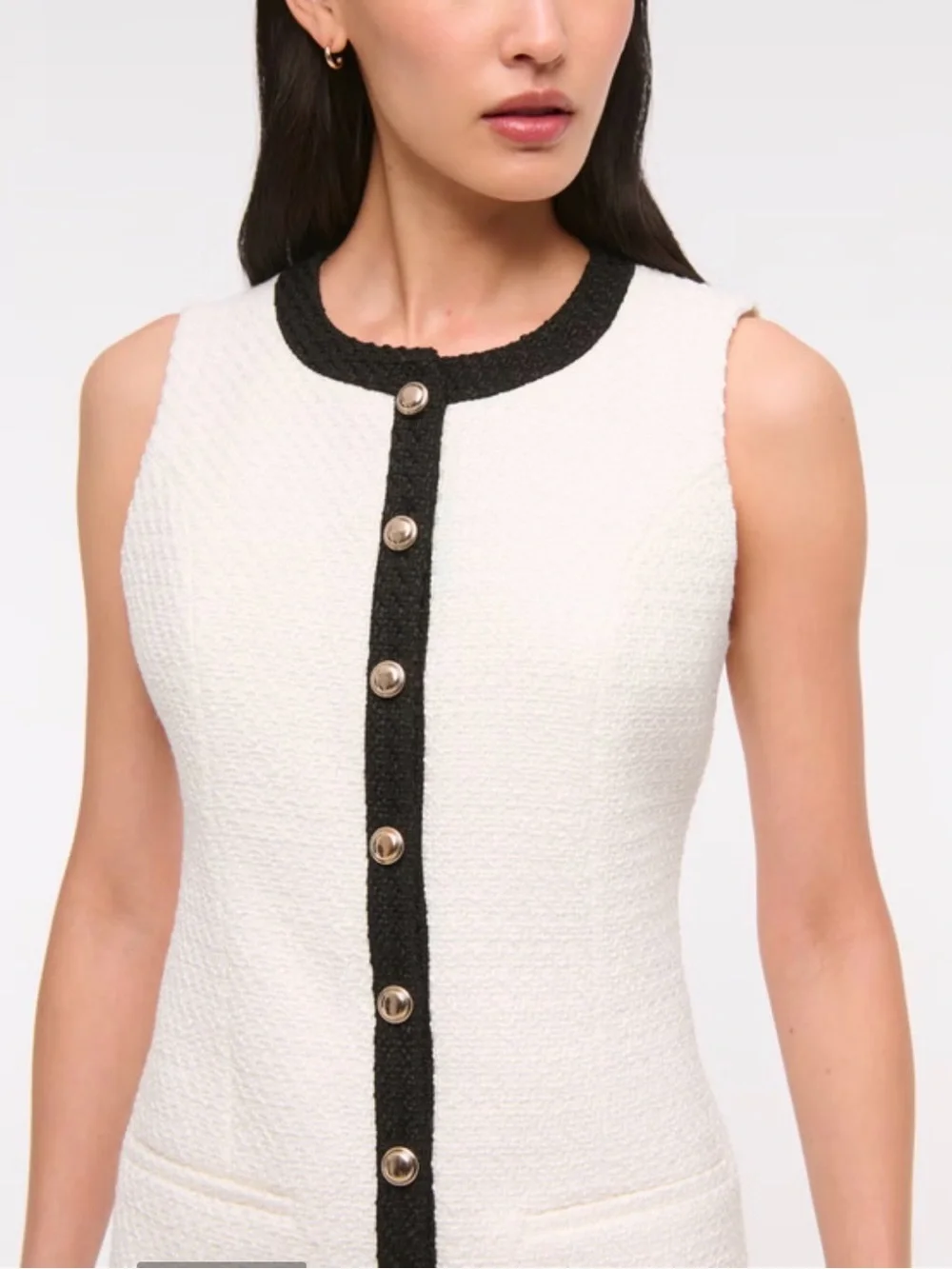 Abercrombie & Fitch The A&F Mara Tweed Mini Dress Sz L Vintage inspired Business - Picture 2 of 12